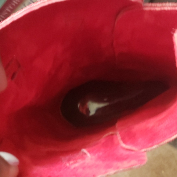 Red Leather/Suede Boots - Picture 7 of 8